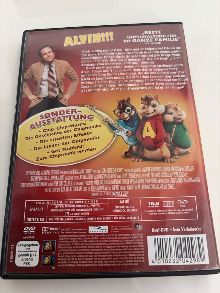 Alle DVDs: Alvin und die Chipmunks DVD – Neu (gemäss Beschreibung) aus Uster von oranger_pulli 1