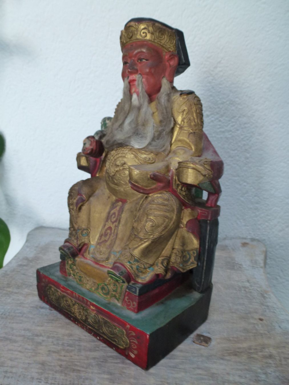 Skulpturen & Statuen: Holzfigur Herrscher Kaiser China Qing – Gebraucht aus Esslingen von eintagammeer 1