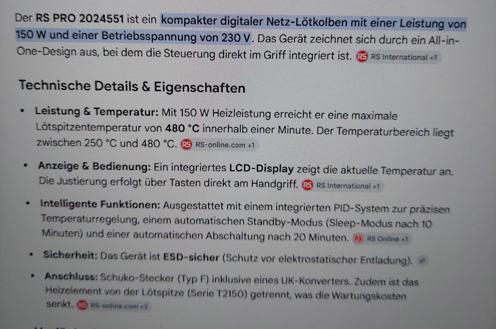 Tous les outils: Digitaler Netz-Lötkolben – Neuf avec emballage d'origine à Recherswil par koh_blr6 1