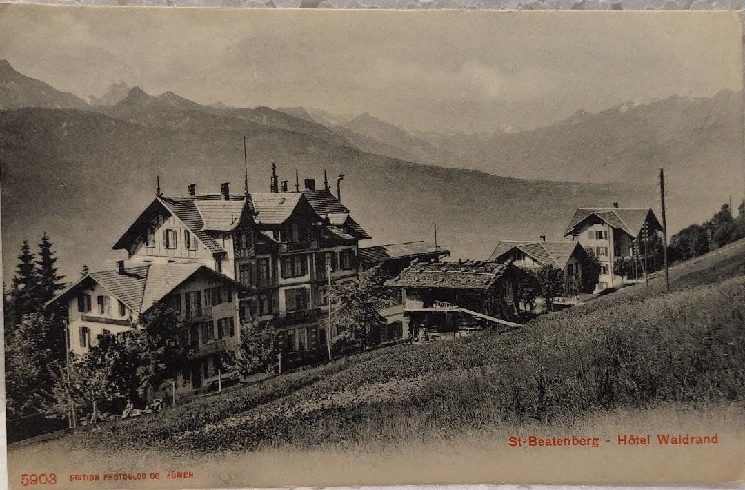 Cartoline postali: St-BEATENBERG  -  Hôtel Waldrand  -  1906 – Usato da Delémont venduto da Domdom1