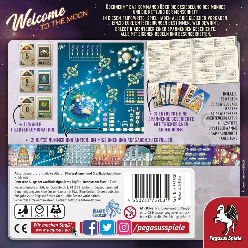 Pegasus Spiele Giochi: Spiel Welcome to the Moon – Nuovo e nell'imballaggio originale da Uster venduto da Ludit 1