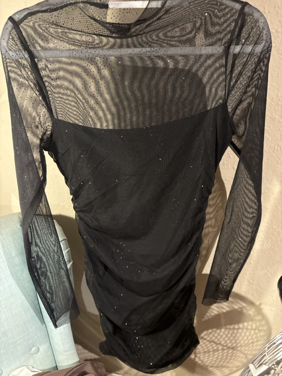 Vestiti: Robe Mango noire transparente avec paillettes taille S – Nuovo (secondo la descrizione) da Satigny venduto da gig_rn62