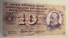 Billet 10 francs Suisse 1959 série 16I occasion