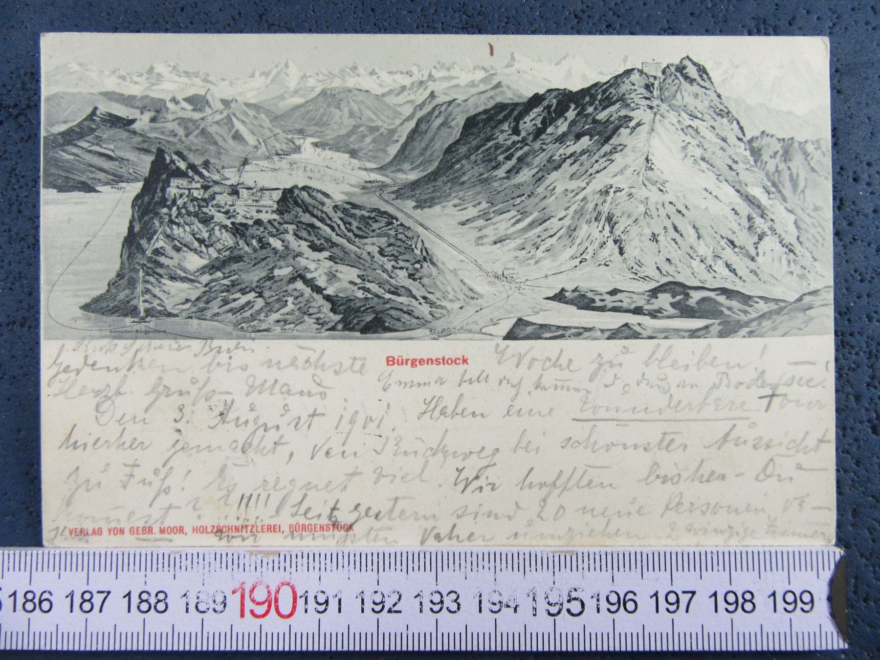Cartoline postali: BÜRGENSTOCK 1901 AK ONW – Usato da Ettingen venduto da Hausi4711