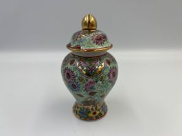 CLOISONNÉ- VASE mit Schatulle, Sammlerstück 10.5 cm
