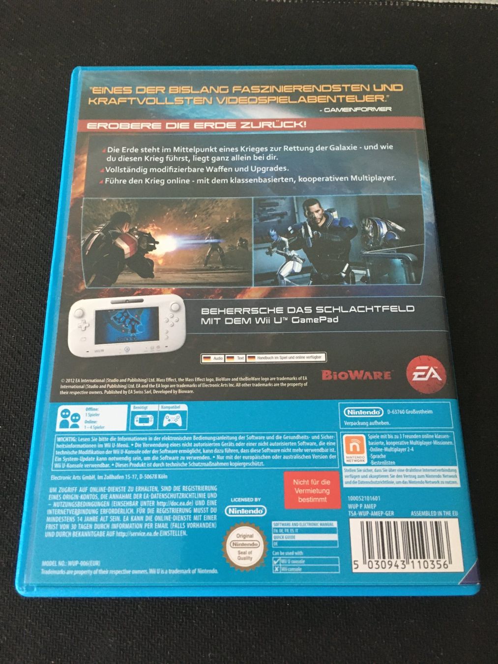 Nintendo Spiele: Mass Effect 3 für Nintendo Wii-U – Gebraucht aus St.Gallen von sjosjo 1
