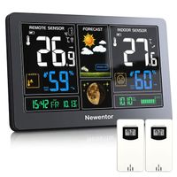 Wetterstation Funk mit 2 Außensensoren - Funkwetterstation