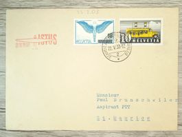 TR65 Enveloppe + Timbre Suisse 1938