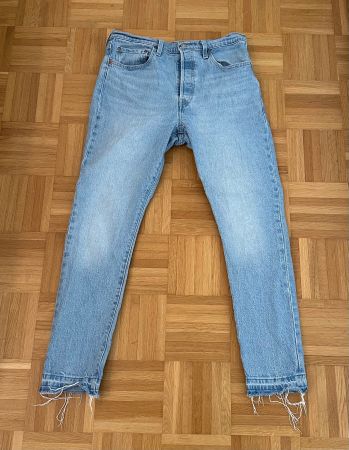 Levi's 501 Skinny Jeans Damen Gr. W31 L30, denim hellblau