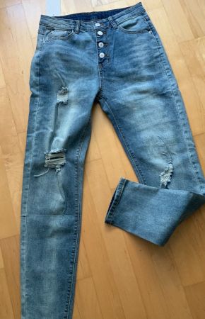 High Waist Jeans 👖 mit sichtbaren Knöpfen! Gr. 38