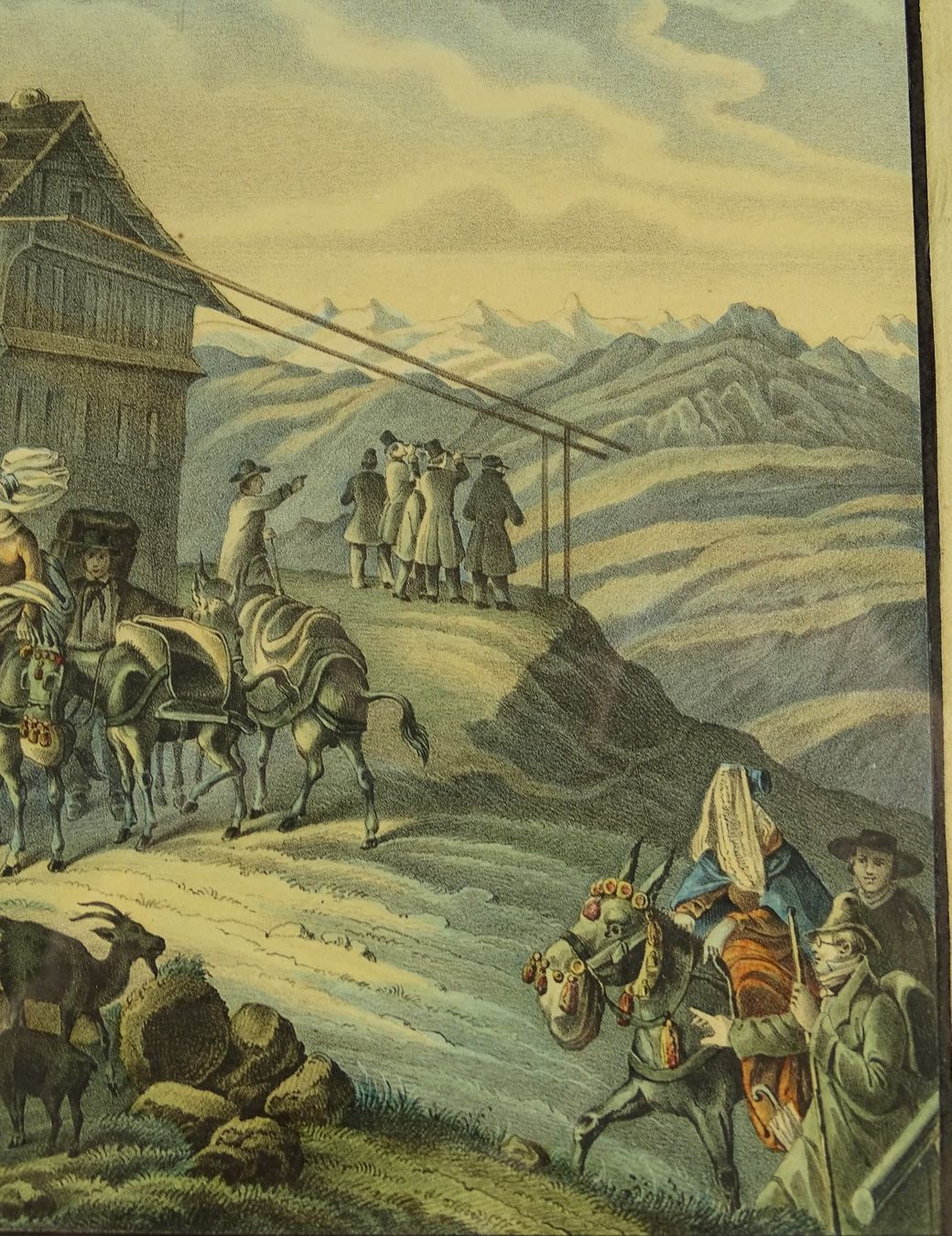 Incisioni: RIGI, LITHOGRAPHIE UM 1840 – Usato da Grüningen venduto da Kartensammler 3