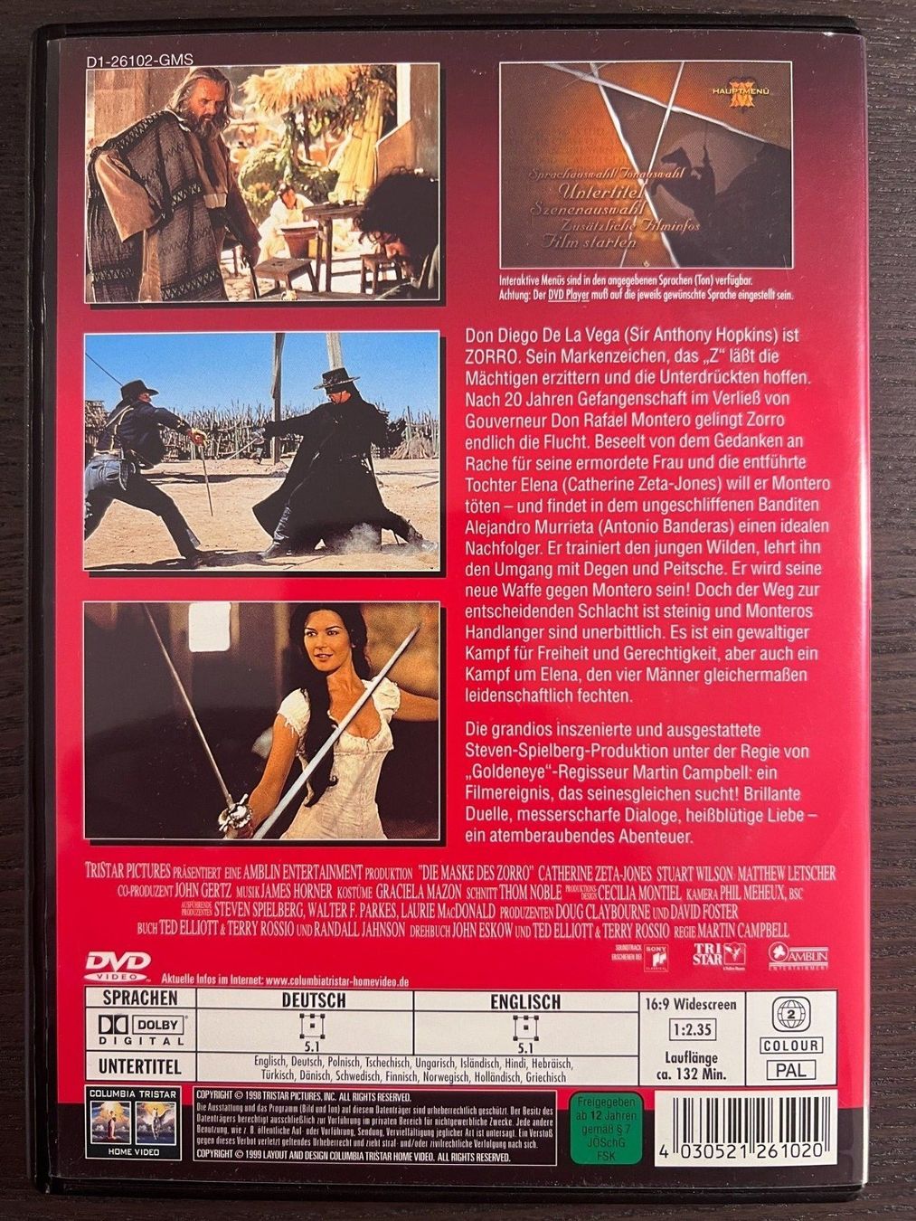 Tutti i DVDs: Die Maske des Zorro – Usato da Zürich venduto da FilmFreunde 1