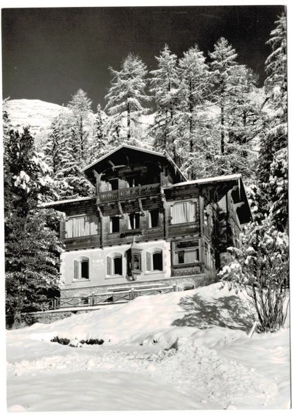 Cartoline postali: Pontresina, Pension Miraval, um 1950 – Usato da Frauenfeld venduto da POML