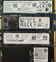 4x SSD NVMe Speicher 256GB diverse Marken gebraucht