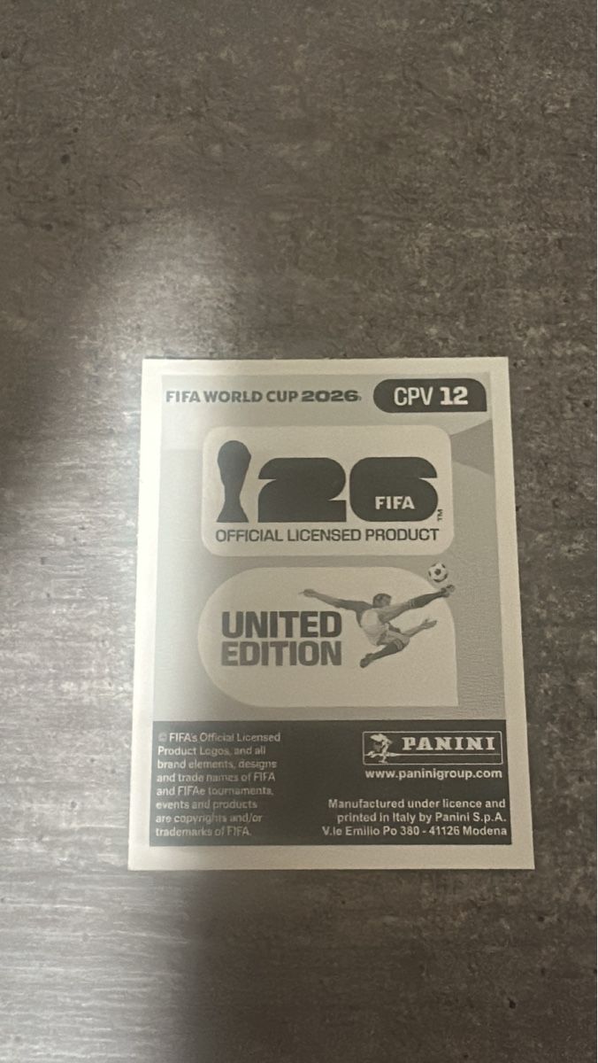 Panini Carte collezionabili: CPV 12 , FIFA WORLD CUP 2026 PANINI  – Nuovo (secondo la descrizione) da Frauenfeld venduto da 1PegPeg1 1