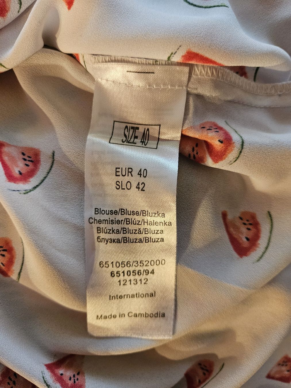 Orsay Camicette: Kurzarm Bluse mit Melonen Motiv – Usato da Hüttlingen venduto da Thurgi85 5