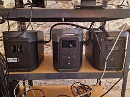 EcoFlow DELTA MAX 2000 + 2 Zusatzbatterien total -> 6 kWh
