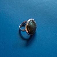Bague en argent 925 avec labradorite