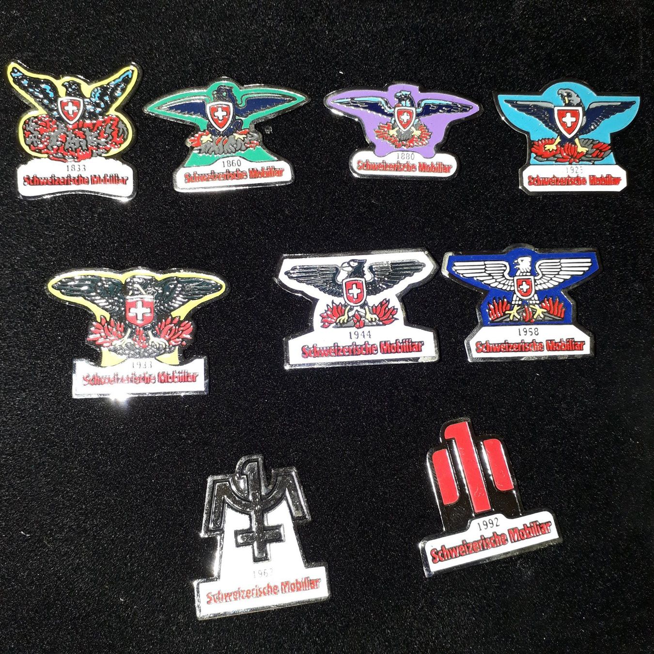 Placchette & Badge: Pin Set  Mobiliar 1833 -1992 – Nuovo e nell'imballaggio originale da Schaffhausen venduto da max_c62l 1