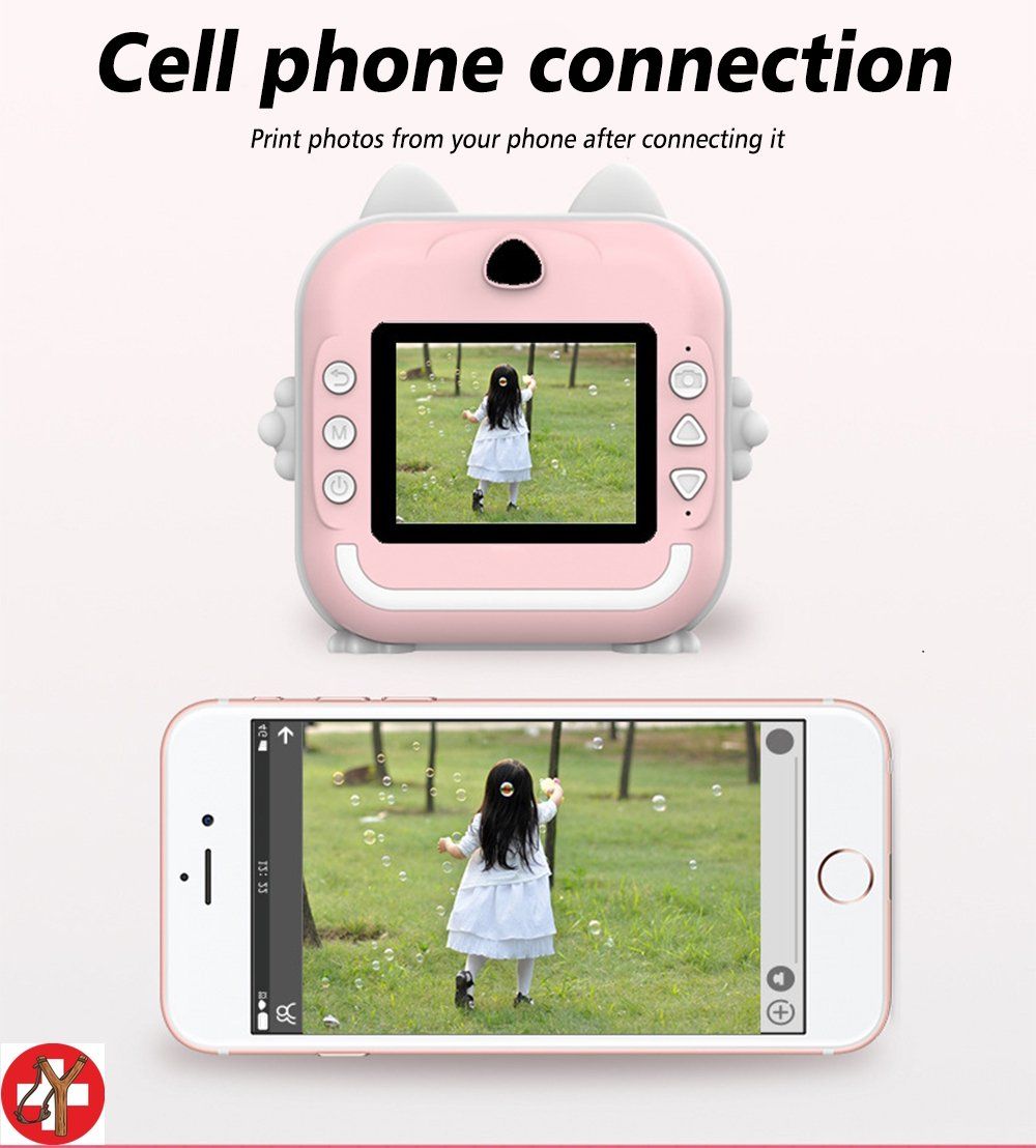 Fotocamera: Cooles Kinder Sofortbildkamera-SET mit integriertem Drucker – Nuovo e nell'imballaggio originale da Tumegl/Tomils venduto da Steinschleuder-Shop 1