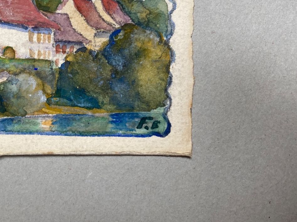 Dipinti: Furer Friedrich Ernst  - Aquarell  - 1913 – Usato da zürich venduto da papalapa 2