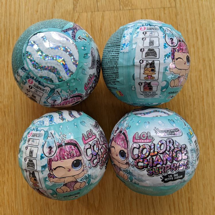 4 Stück LOL Surprise Glitter Colour Change Lil Sis Puppe Kaufen auf