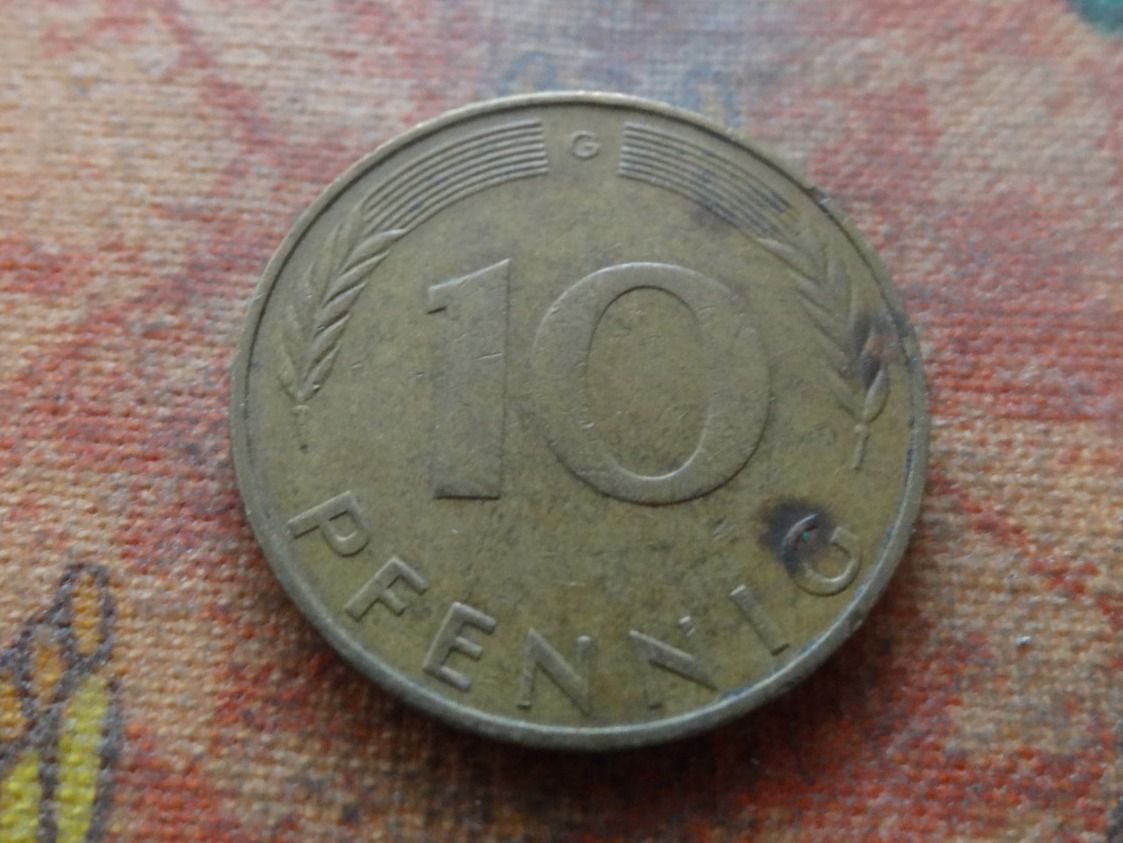 Tutti le monete: DEUTSCHLAND 10 Pfennig 1974 – Usato da Romanel-sur-Lausanne venduto da Swift13 1