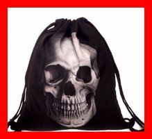 Badirucksack Rucksack Totenkopf Schwarz Skull Schädel Black