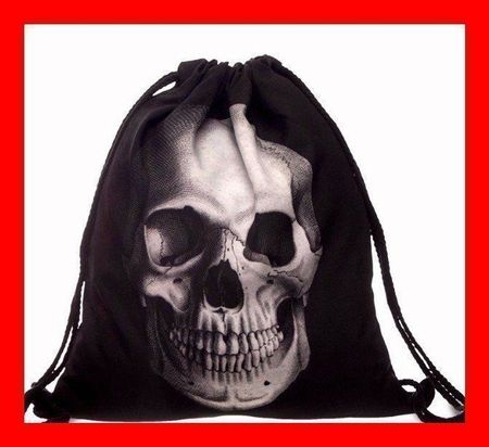 Badirucksack Rucksack Totenkopf Schwarz Skull Schädel Black