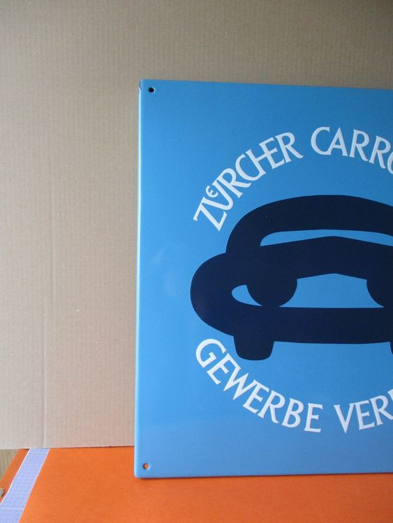 Emaille  Zürcher   Carrosserie     Emailschild 4