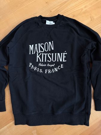 Maison Kitsuné Pullover schwarz Grösse L gebraucht