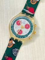 Vintage Swatch Uhr, Riding Team, Chronograph, Top Zustand!