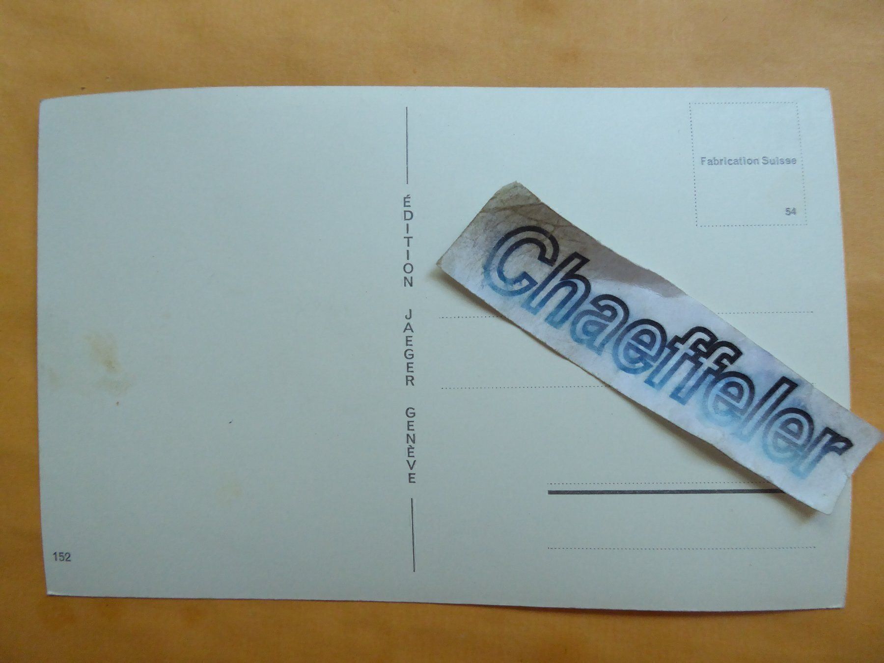 Cartoline postali: Lausanne - Ouchy – Usato da Zürich venduto da Chaeffeler 1
