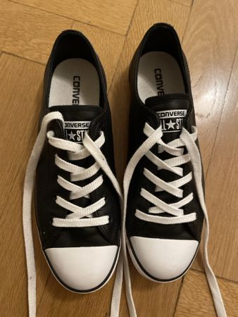 Black leather Converse size 38-39
