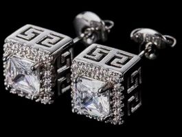 24karat weissgold Ohrring mit 1Jahr Garantie