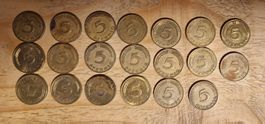 5 Pfennig Münzen 20 Stk. BRD Deutschland Münze diverse Jahre