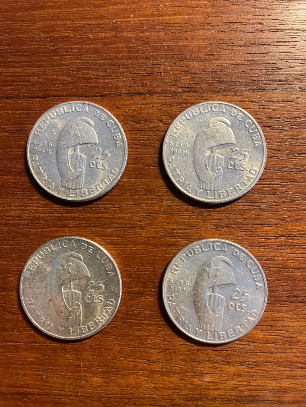 Alle Münzen: (16) 25 Centavos Kuba 1953 – Gebraucht aus Aesch BL von masmusgo 2