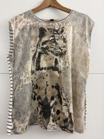 Marc Cain Top mit Leopardenmuster & Streifen Gr. N5 Sommer