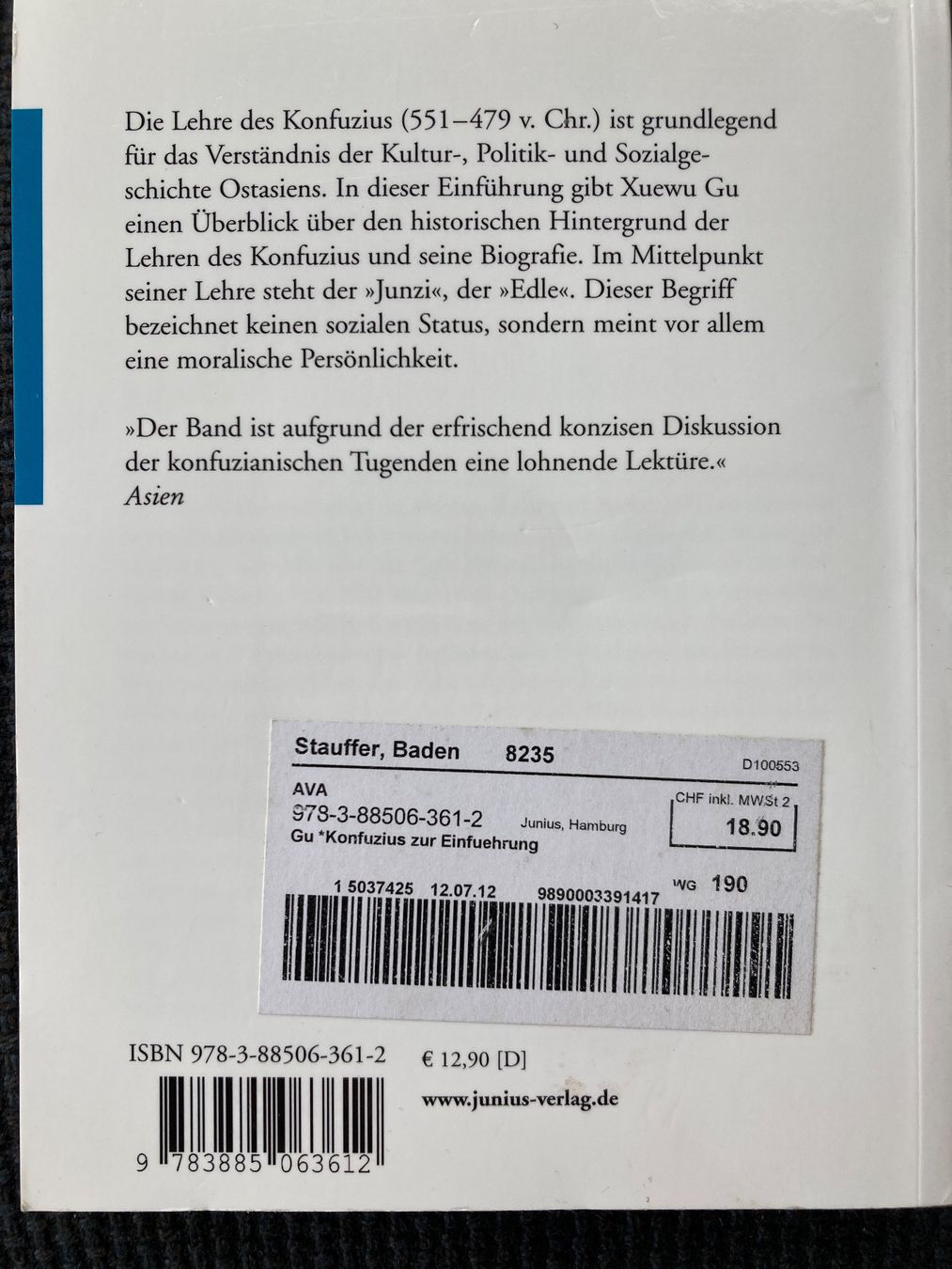 Libri: Konfuzius, zur Einführung – Usato da Baden venduto da Yoyo1 1