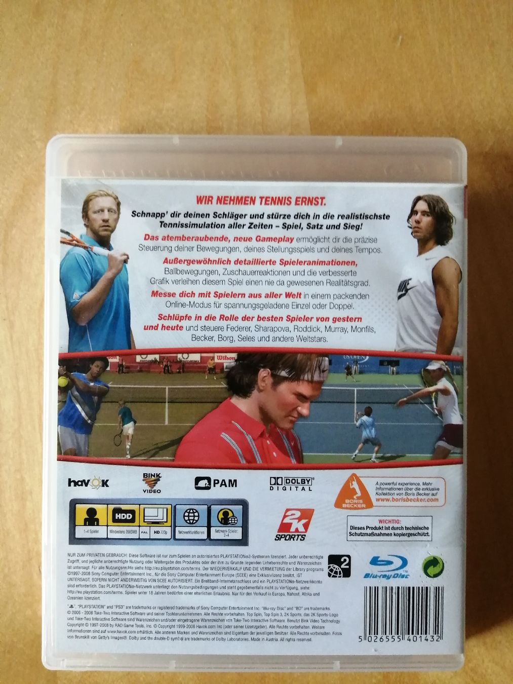 Giochi: Playstation 3 TopSpin 3 PS3 Tennis mit Federer – Usato da Honau venduto da holunder3 1