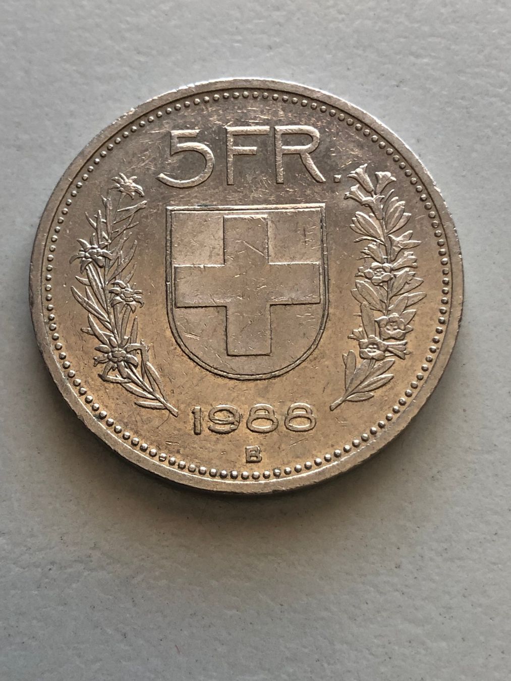 Tutti le monete: 5 Fr. 1988 – Usato da Schötz venduto da Odpa