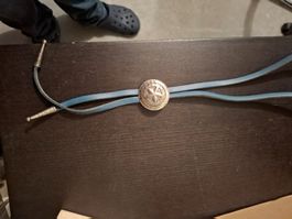 Texas Western Bolo Tie Halskette Silber Look!
