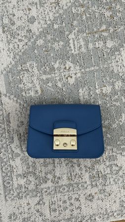 Furla Metropolis Mini Umhängetasche, blau, guter Zustand