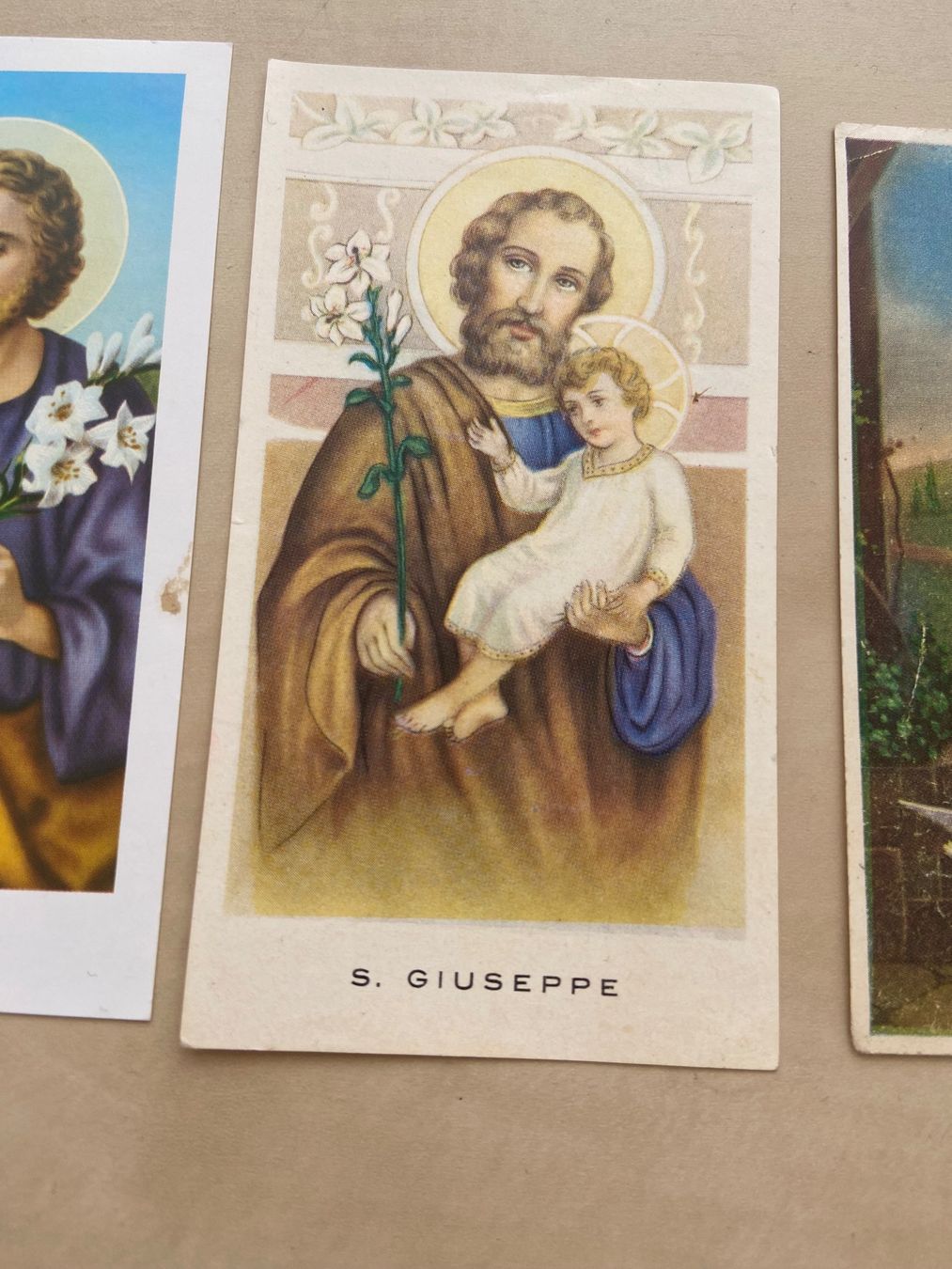 Foto & Immagini: 3 Heiligenbildli  San Giuseppe Andachtsbilder – Usato da Luzern venduto da waterfront1 2