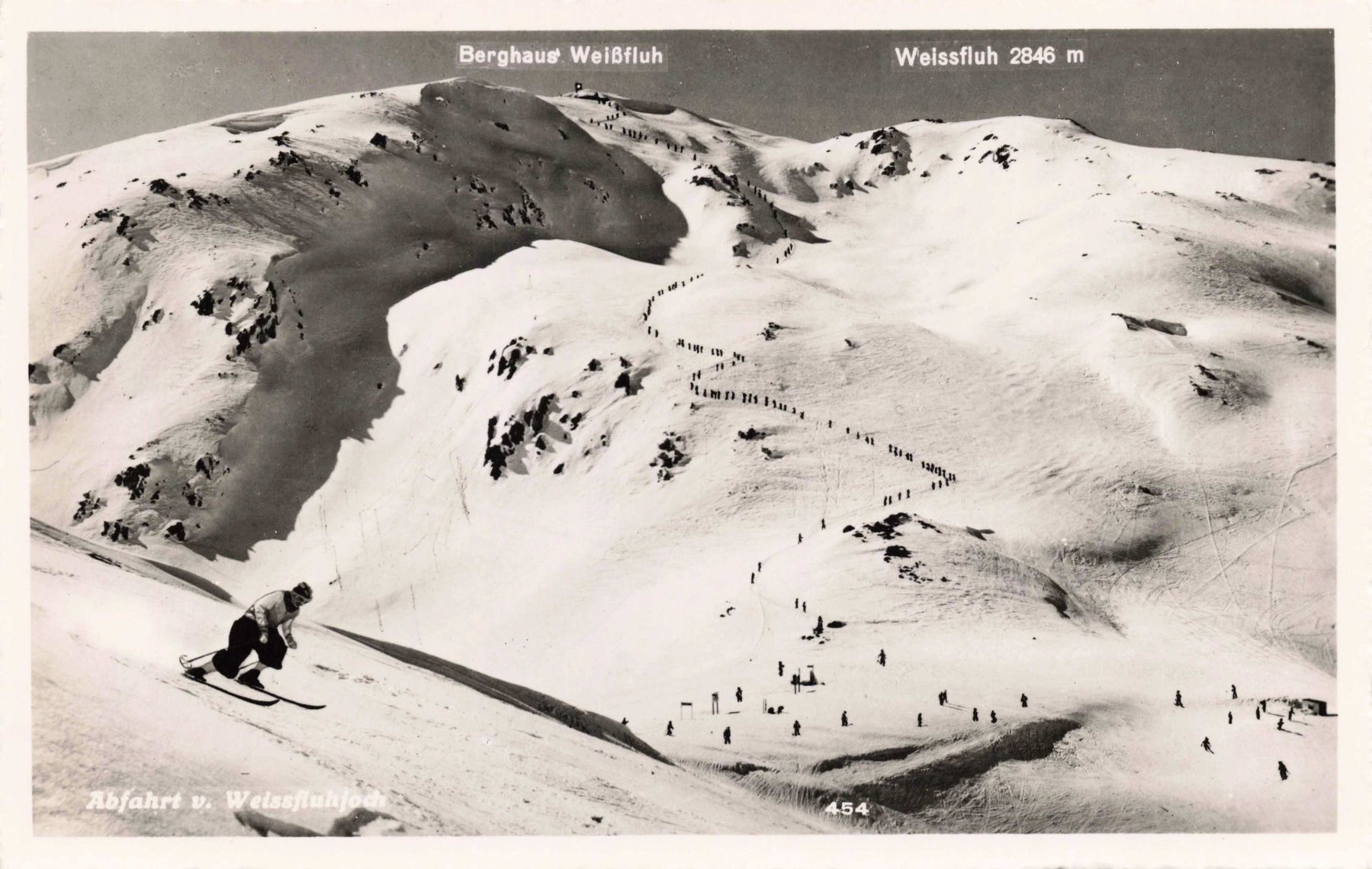 Cartoline postali: Abfahrt weissfluhjoch – Usato da Biasca venduto da Blenio71