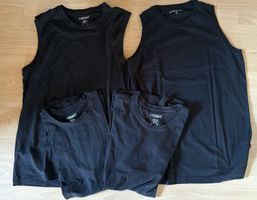4 Muscle Shirts, Livergy und John Adams schwarz