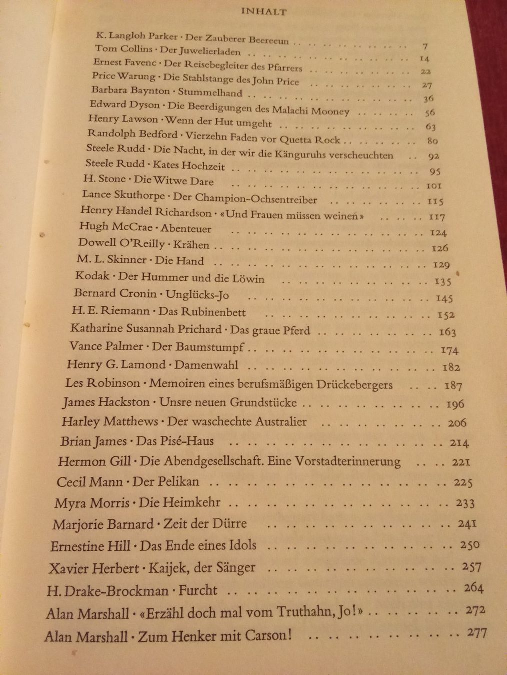 Bücher: Australische Erzähler. Eine Anthologie. Schnack, Elisabeth – Gebraucht aus Remetschwil von Privatflohmi 2