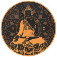 Wanduhr Buddha