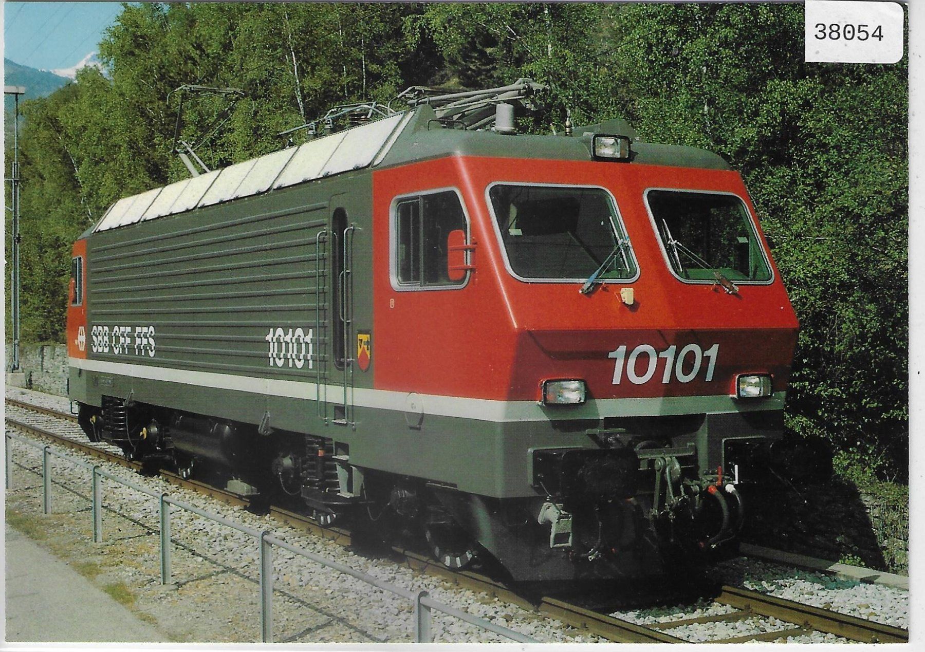 Cartoline postali: SBB CFF FFS - Lok Re 4/4 IV 10101 1982 – Usato da Ettingen venduto da Kartenplanet