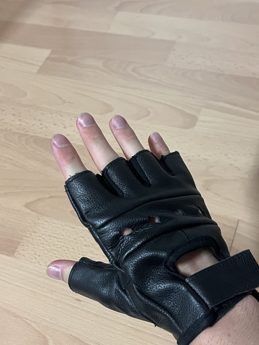 Gants & mitaines : Fingerlose Lederhandschuhe Schwarz Grösse M – Neuf (Voir description) à Oekingen par steph.67 1